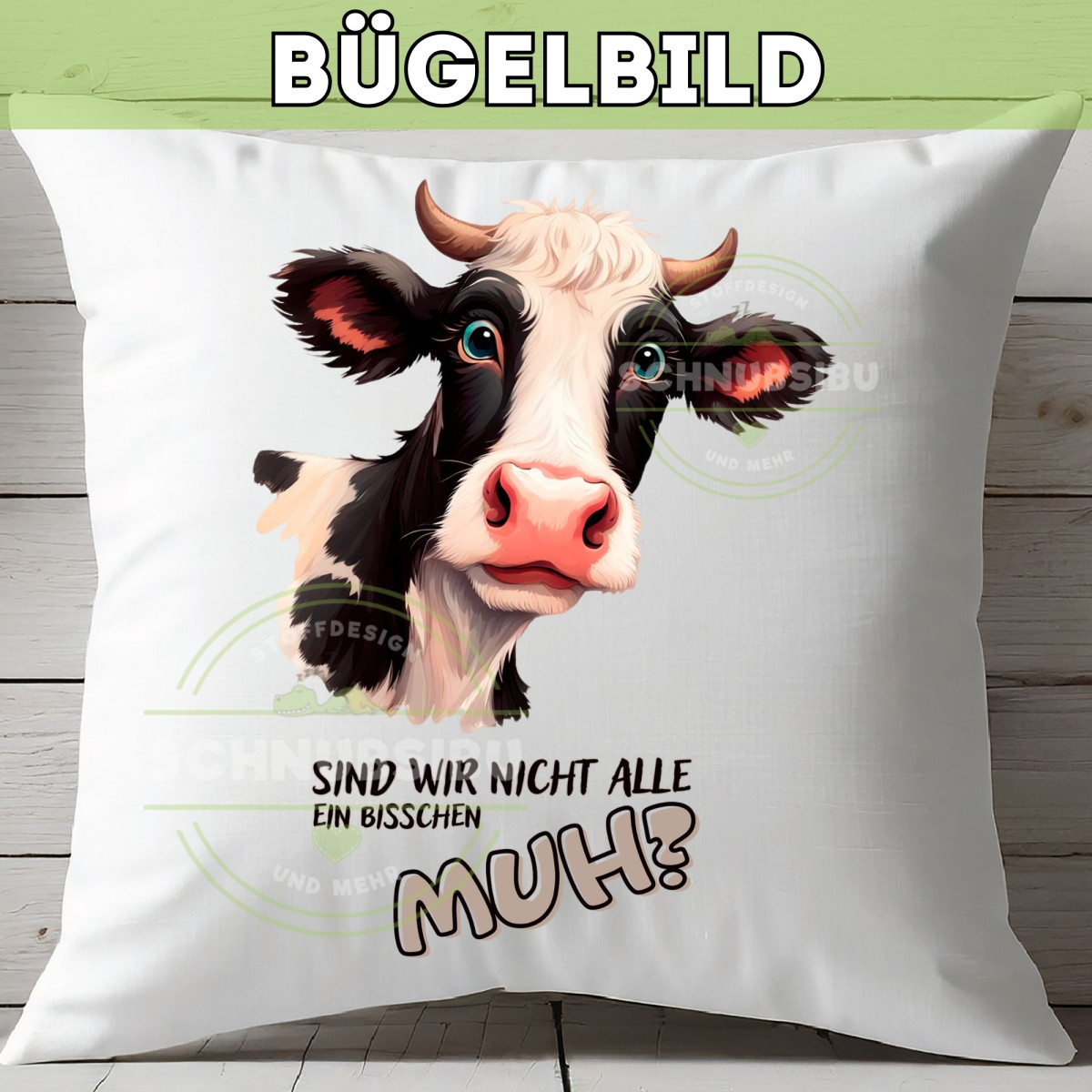 Bügelbild Kuh Muh